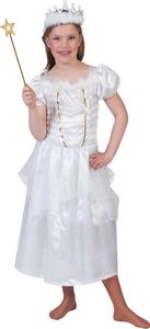 Prinzessin Kleid Samira für Kinder - Weiß Gold Größe: 116