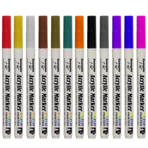 Acrylstifte Marker 12 Farben Multimarker Holz Glas Papier Leinwand 21648