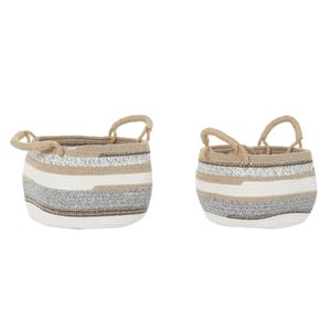 Korb-Set DKD Home Decor 30 x 30 x 20 cm Jute Boho