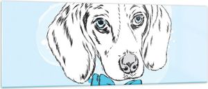 Bilder auf glas - Hund Labrador Auge Portrait - 140x50cm - Glasbilder - Wandbilder - Kunstdruck - zum Aufhängen bereit - Wanddekoration aus Glas - Glas Bilder - Wandbild auf Glas - GAB140x50-3114