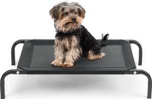 lionto Hundeliege Outdoor erhöht, 75x47 cm, schwarz