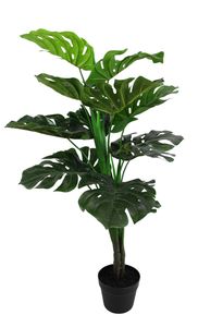 Kunstpflanze 'Philodendron' täuschend echt schwarzer Top Kunststoff