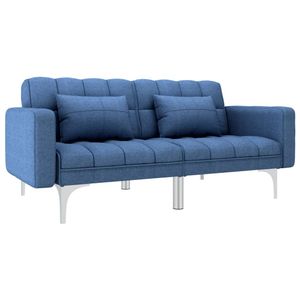 Schlafsofa Blau Stoff Wohnlandschaft-Sofa Relaxsofa für Wohnzimmer Schlafzimmer Esszimmer