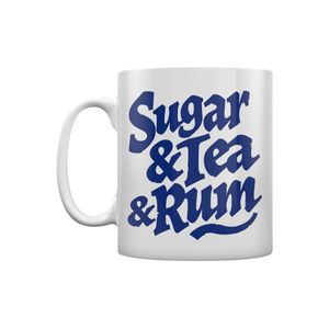 Grindstore - Kaffeebecher "Sugar & Tea & Rum" GR4932 (Einheitsgröße) (Weiß/Blau)