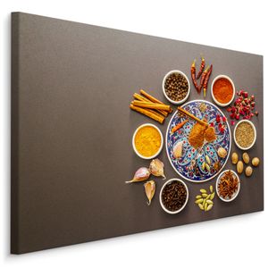 Fabelhafte Canvas LEINWAND BILDER 100x70 cm XXL Kunstdruck Gewürze Küche Orientalisch