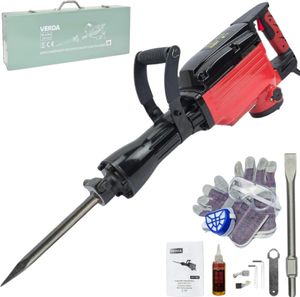 Abbruchhammer 2000 Watt Zubehör +KOFFER Meisselhammer Stemmhammer Set SN1402