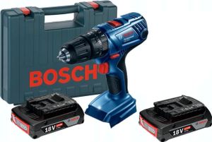 Příklepová vrtačka Bosch 18V 54/21Nm 2X2,0Ah Li-Ion Gsb 180-Li