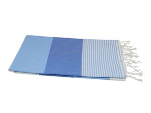 Hamamtuch weiß hellblau blau ca. 100x175 cm "Stripes"