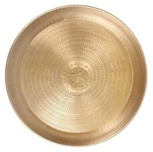Deko-Tablett - Goldgelb - Metall - Ø 48 cm