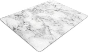 Stuhlunterlage Bürostuhlunterlage 120 cm x 90 cm Bodenmatte Bürostuhlunterlage - weisser Marmor