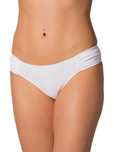 Aquarti Damen Bikinihose mit seitlichen Raffungen, Farbe: Weiß, Größe: 38
