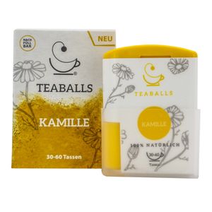 TEABALLS - Kamille (1 x 6g) | 120 Teaballs | für ca. 30-60 Tassen Tee | 100% reines Pflanzenextrakt