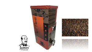 Aufbewahrung Kaffee 1kg Bohnen - die Kaffeedose hält Kaffeebohnen/Pulver länger frisch - Vorratsdose mit Aromadeckel - Nostalgie Kaffeebehälter 1kg mit neu Magnethalter + Portionslöffel