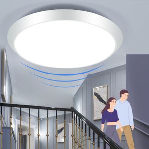 ZMH LED Deckenleuchte Weiß mit Bewegungsmelder Neutralweiß Flurlampe IP44 15W 30cm für Bad Garage Werkstatt