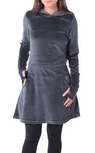 PUREWONDER Kleid aus Samt mit Zipfelkapuze Elfenkleid dr137