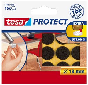 tesa Protect plstěné kluzáky hnědé Průměr: 18 mm 16 kusů