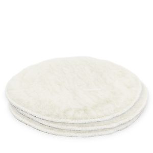 Bituxx 3x 180mm Polier Wollpads mit Klett Weiss MS-16089