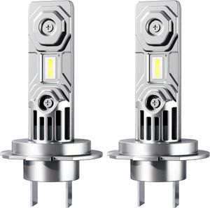 2 Stück LED-Scheinwerferlampe, hohe Helligkeit, 10.000 Lumen, kein Adapter erforderlich, universelles H7-Scheinwerferlampen-Ersatzzubehör für Motorrad-Autoscheinwerfer