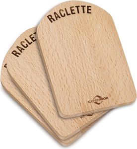Küchenprofi Raclettebrettchen 4er-Sa. 14x9,5cm, Holz