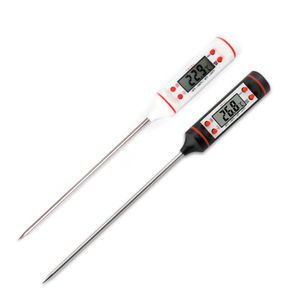 2 Stuke Digitales Küchenthermometer Küchensonde Grillthermometer Ölthermometer Lebensmittelthermometer-Schwarz & Weiß