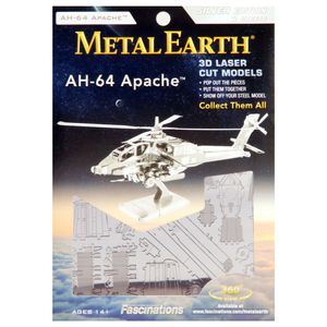 Metal Earth AH-64 Apache Hubschrauber MMS083 3D Figur Metallbausatz