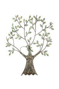 Gilde Metall Baum Wandrelief VE 2 (BxHxL) 64 cm x 76 cm x  cm grün/gold, Sie kaufen hier immer ein Set von 2 gleichen Artikeln.