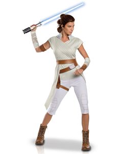Rey-Kostüm für Damen Star Wars Der Aufstieg der Skywalkers weiss-braun