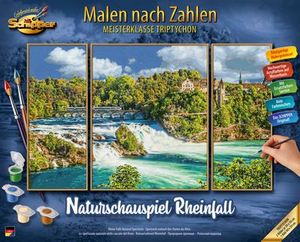 Schipper 609260888 Malen nach Zahlen Triptychon Naturschauspiel Rheinfall
