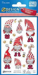 AVERY Zweckform ZDesign Vianočné samolepky "Elves" 1 list 7 samolepiek