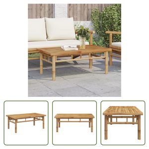 The Living Store Couchtisch 90x50x35 cm Bambus