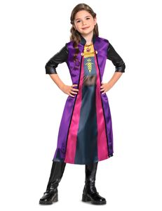 Anna Frozen 2 Basic Kostüm für Mädchen lila