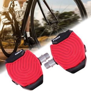 Pedal Konverter kompatibel mit Peloton Bike & Bike Plus, Pedale für normale Schuhe Ersatzpedaladapter Heimtrainer-Zubehör Rot