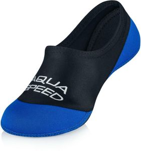 AQUA SPEED Neoprensocken Schwimmsocken Surfschuhe Socken neopren 24/25 schwarz/blau