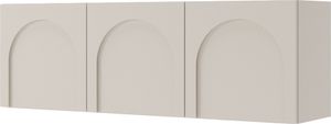Selsey ARKADIA - TV-Lowboard dreitürig mit gefrästen Fronten, greige 150 cm