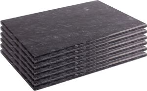 Argon Ta Marmor-Tischsets, rechteckig, 30 x 20 cm, Schwarz, 6 Stück