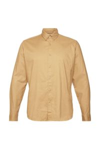 Esprit Button-Down-Hemd mit Micro-Print, khaki beige