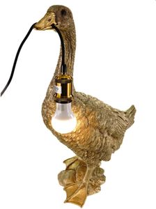 Formano Gans Lampe 60 cm Tisch & Stehlampe  E27 40W Kunstharz goldfarben