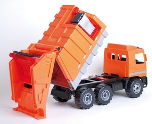 LENA 02026 - Starke Riesen Actros Müllwagen Müllauto Spielzeugauto Orange