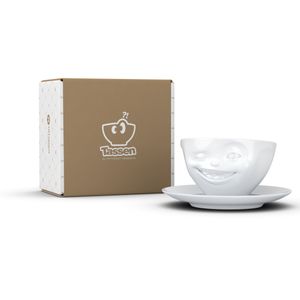Tasse Zwinkernd weiß - FIFTYEIGHT - 200 ml - Kaffeetasse Teetasse - T014801
