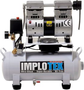 IMPLOTEX 850W 14L Silent Flüsterkompressor Druckluftkompressor nur 55dB leise ölfrei flüster Kompressor Compressor