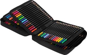 ECD Germany Sada barevných tužek 120 barev pro děti a dospělé, 23x21x7 cm, černá, z plastu, barevné vodítka s měkkým jádrem, profesionální sada na kreslení v pouzdře na zip, barevné tužky na kreslení a vybarvování