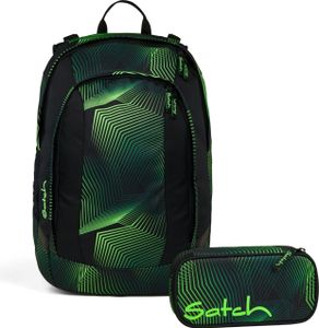 Satch Schulrucksack-Set AIR Seismic Green 2-teilig, Kollektion 2025