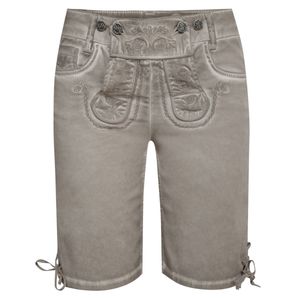 Jeans-Lederhose Franziska in Grau von Marjo Trachten, Größe:32, Farbe:Grau