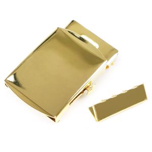 1 Gürtelschnalle aus Metall mit Endstück Koppelschließe Bandgürtel Variantenwahl, Farbe:gold, Größe:30mm