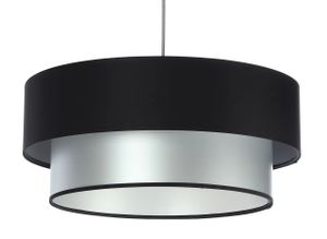 Lampa wisząca DOUBLE BLACK 60 srebrna/czarna