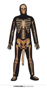 Skelett mit Glied Kostüm für Herren, Größe:M