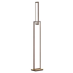 LED Stehleuchte, Metall, rostfarben, eckig, H 146 cm LED Stehleuchte, Metall, rostfarben, eckig, H 146 cm