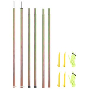 Camping Aufstellstangen Teleskop-Zeltstangen 170-255 cm 2 Stk. Verzinkter Stahl