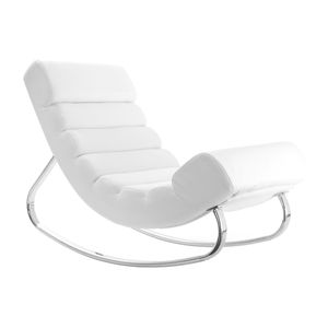 Miliboo - Design-Sessel Schaukelstuhl TAYLOR Weiß
