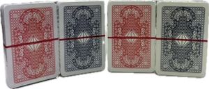 Kartenspiel -spielkarten Romme Spielkarten, 55 Blatt 4x BLAU und ROT